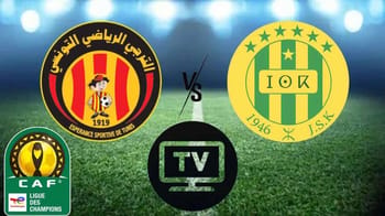 Affiche du match JS Kabylie contre ES Tunis, compétition de football.