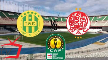 Match de football CAF Ligue des Champions entre JS Kabylie et WAC au stade.