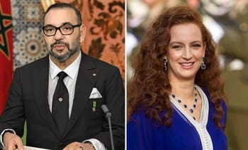Portraits du roi Mohamed VI et de son ex-femme au Maroc.