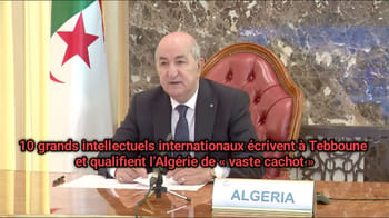 Le président algérien lors d'une interview officielle.