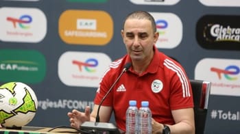 Arezki Remmane en conférence de presse avant le match contre le Maroc.