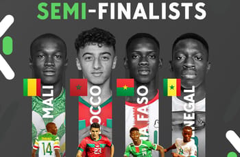 Jeunes joueurs de football semi-finalistes U17 en Algérie.