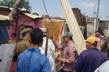 Intervention après l'effondrement d'une maison à Sidi Bennour, Maroc.