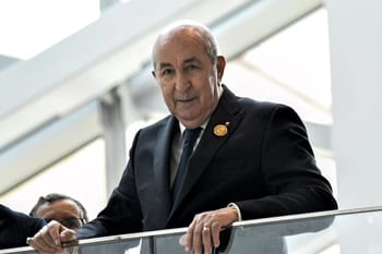 Le président Tebboune lors d'une visite officielle à Lisbonne, Portugal.