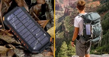 Sac à dos avec panneau solaire pour l'énergie portable en plein air.