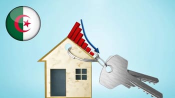 Graphique montrant la baisse des prix immobiliers en Algérie.