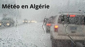 Pluie et trafic dense en Algérie, météo humide.