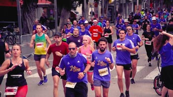 Homme de 91 ans participant au marathon de Sidi-Bel-Abbès.