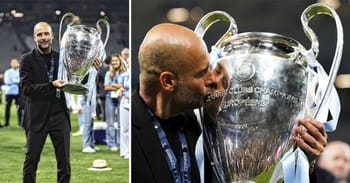 Joueur de Real Madrid avec la coupe de la Ligue des Champions.
