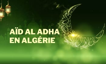 Célèbre croissant de lune et lanternes pour Aid Al Adha 2023 en Algérie.