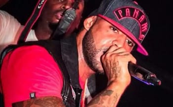 Rappeur français en performance à Casablanca, Maroc.