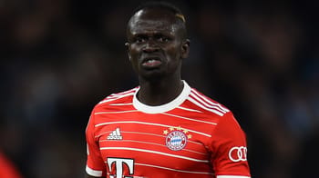Sadio Mané en action avec le maillot du Bayern Munich.