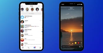 Capture d'écran de l'application Telegram avec stories en mode privé.