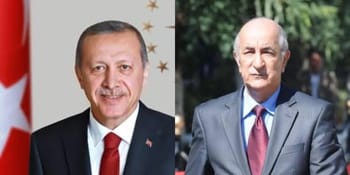 Tebboune lors de sa visite officielle en Turquie en juillet 2023.