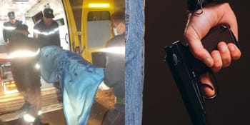 Homme blessé lors d'un accident avec intervention des secours.