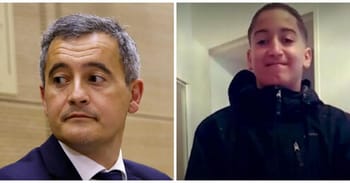 Deux jeunes garçons, l'un en costume, l'autre en veste noire, dans un contexte de commémoration.