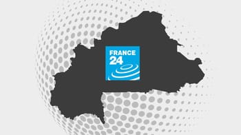 Carte de l'Algérie avec logo France 24 en arrière-plan.