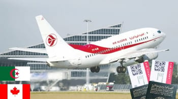 Avion Air Algérie décollant pour Montréal, Algérie.