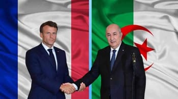 Rencontre officielle entre représentants de la France et de l'Algérie.