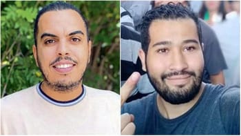 Portrait de deux journalistes algériens Mustapha Bendjama et Raouf Farrah.