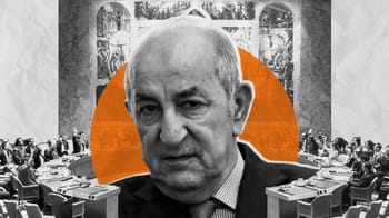 Président Tebboune lors d'une réunion diplomatique en Algérie.