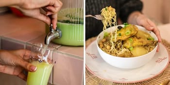Soupe de noodles algérienne avec légumes et épices traditionnelles.