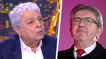 Enrico Macias et Mélenchon lors d'un débat télévisé.