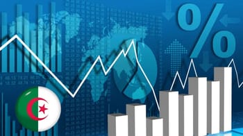 Graphiques de croissance économique et indicateurs financiers en Algérie.