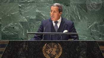 Représentant marocain parlant à l'ONU sur l'intégrité territoriale.