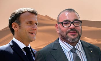 Emmanuel Macron et un leader marocain lors d'une rencontre diplomatique.