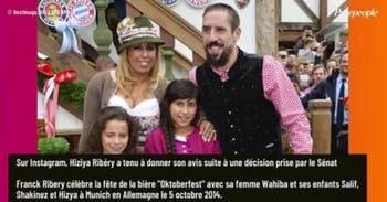 Franck Ribéry avec sa famille lors de l'Oktoberfest à Munich.