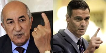 L'Algérie et l'Espagne amorcent un rabibochage diplomatique Deux hommes politiques en discussion, gesticulant avec insistance.