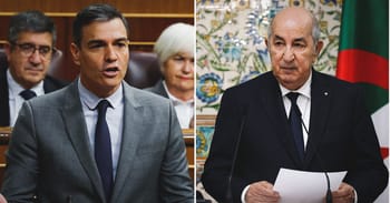 Diplomates algériens lors d'une cérémonie officielle en Espagne.