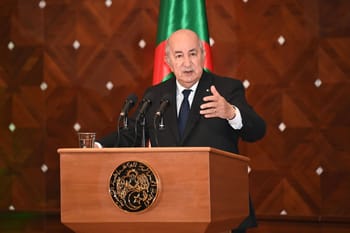 Président Tebboune lors d'un discours à la Foire d'Alger.