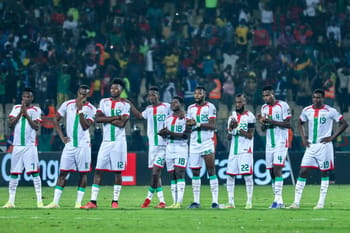 Les joueurs burkinabés lors d'un match de la CAN 2023.