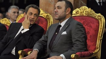 Nicolas Sarkozy et Mohammed VI lors d'une rencontre officielle.