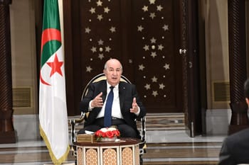 Abdelmadjid Tebboune lors d'une allocution officielle en Algérie.