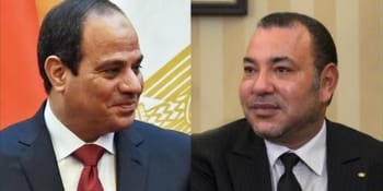 Mohammed VI et Al-Sissi lors d'une rencontre officielle.