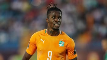 Wilfried Zaha, joueur ivoirien, lors du match du CAN 2023.