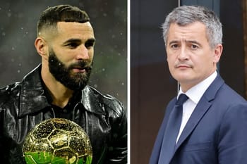Karim Benzema et Darmanin lors d'un événement public.