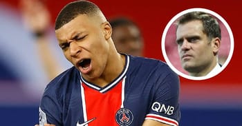 Kylian Mbappé lors d'un match, expression de frustration.