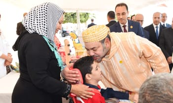Rencontre avec le Roi Mohammed VI lors d'un événement officiel au Maroc.