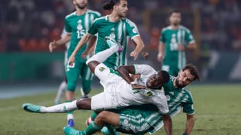Joueur algérien en action lors du match contre la Mauritanie.