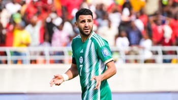 Joueur algérien lors du match contre l'Angola à la CAN 2024.