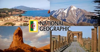 Paysages variés d'Algérie, montagnes, plages et sites historiques.