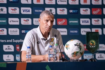 Entraîneur ghanéen à la conférence de presse avant le match CAN 2024.