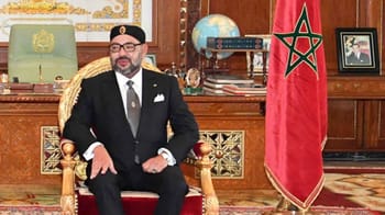Le Roi Mohammed VI lors d'une réunion officielle au Maroc.