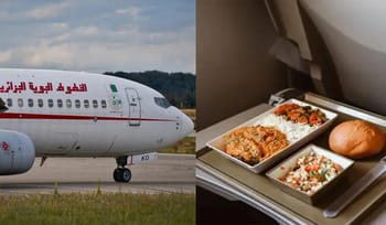 Repas à bord d'un vol Air Algérie après intoxication présumée.