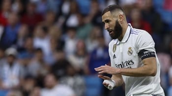 Karim Benzema en action lors d'un match du Real Madrid.