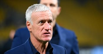 Didier Deschamps, entraîneur de l'équipe de France, lors d'une interview.